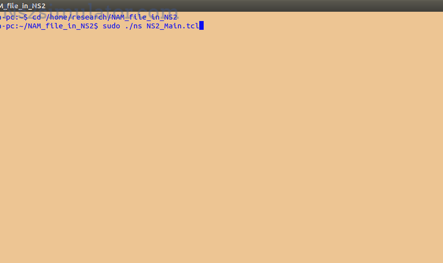 Running Ns2 Main File